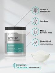 Creatine + Multi Collagen Powder | 10.05 oz | Unflavored | by Horbäach