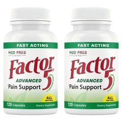 1-5pack Med Free Living Factor 5 Natural Joint & Muscle Support Complex 120 Cap1