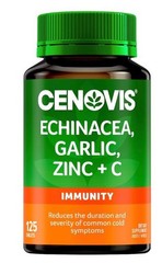 CENOVIS 125 Tablets Echinacea Garlic Zinc + C IMMUNITY AUSTRALIAN MADE