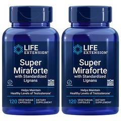 Super Miraforte Standardized Lignans 2X120 Chrysin Nettle Zinc Life Extension