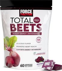 Force Factor Total Beets Concentrated Beet Root Soft Chews, Circulation Support