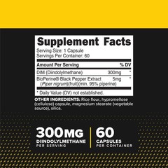 PrimaForce DIM Supplement (Diindolylmethane) 300mg, 60 Capsules