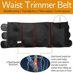 Men’s Waist Trainer Cincher Trimmer Sweat Belt Fat Burner Body Shaper Shapewear