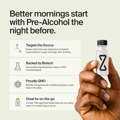 Travel-Friendly Probiotic Drink: 3-Pack of 0.47 Fl Oz for Refreshing Mornings