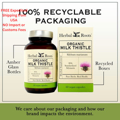 Herbal Roots Milk Thistle Capsules | Extra Strength 80% 60 Count (Pack of 1)