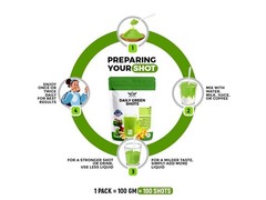 Daily Green Shots – 100 Shots of Superfood Powder with Prebiotics