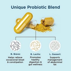 Synbiotic Supplement with Botanical Extracts Daily Digestive Gut Health Wellness