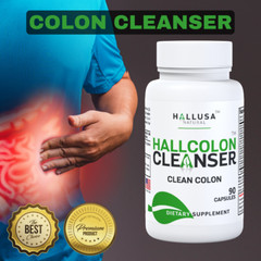 HALLCOLON – Digestive Health & Colon Cleanser – Detox Support – 90 Caps
