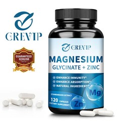 Magnesium Glycinate + Zinc – Stress Relief, Brain & Heart Health – Vitamin B6