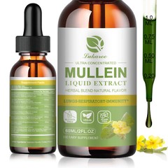 Mullein Leaf Extract Organic Lung Cleanse Drops for Lung Health Natural Herbal