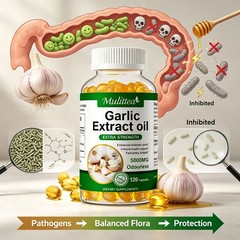 Odorless Garlic Extract Capsules 120ct – 500:1 Concentrate for Heart & Immune