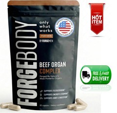 FORGEBODY® Beef Organ Complex Capsules 1 Month – 100% Grass Fed Organ Supplement
