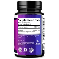 Magnesium Citrate 1000mg Per Serving – 3X Strength Magnesium Supplement Bone