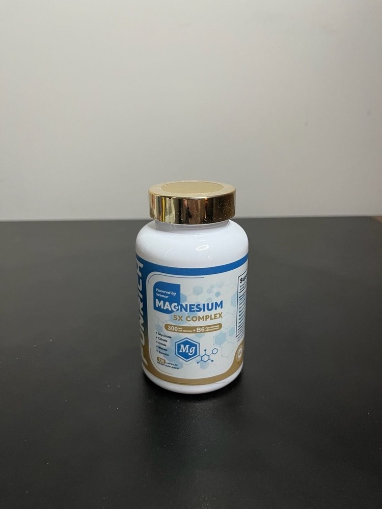 Funrich Magnesium 5X Complex Dietary Supplement 300mg with Vitamin B6