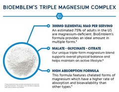 BioEmblem Complex Mag Triple | 300mg Magnesium Glycinate, Malate & Citrate