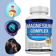 Enhanced 1~5x Magnesium 8 in 1 Complex 1000mg & Blood Sugar Blend Supplement Com