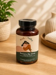 Peak + Valley Natural Sleep Aid for Adults – 60 Capsules for Deep Sleep – 3 mg