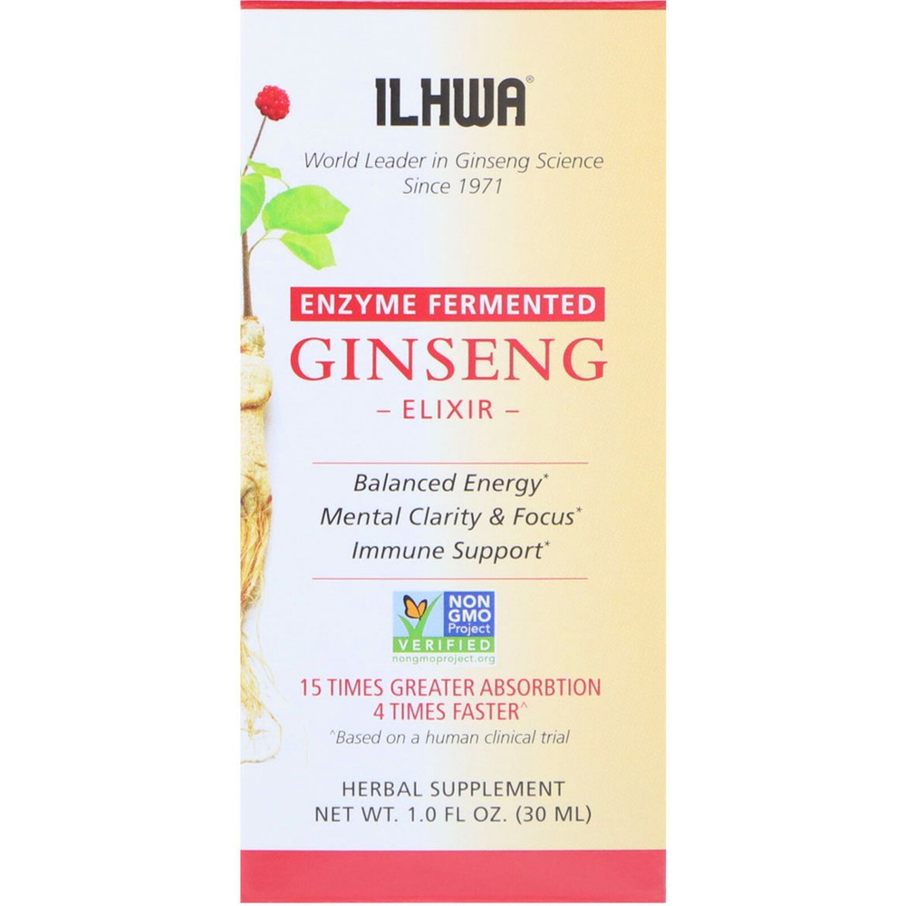Ilhwa Ginseng- Elixir- Enzyme Fermented- 1.0 fl oz (30 ml)