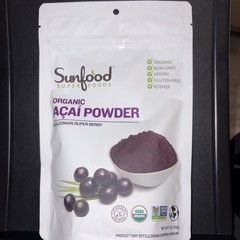 Sunfood Super Foods Organic Acai Powder 4 Oz ***BEST BY 06/07/2026***