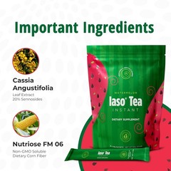 Iaso Instant Tea (Watermelon) Refreshing Flavored Cleansing Tea 25 Sachets