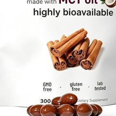 Ceylon Cinnamon 7,200Mg Equivalent | 300 Softgels features MCT Oil | Highly Bioa