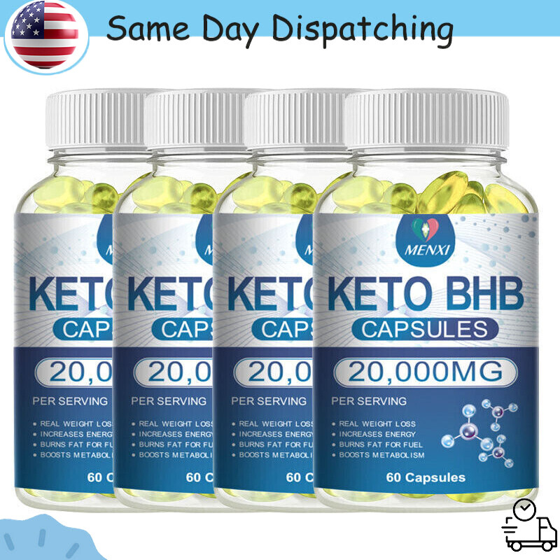 Keto BHB Capsules Fat Burn Appetite Suppressant Weight Loss,Detox Keto Diet 60PC