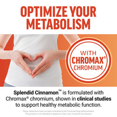 Force Factor Splendid Cinnamon Ceylon Chromium Metabolism Antioxidant 60 Chews