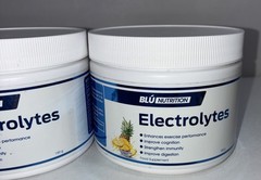3 Sealed Blu Nutrition Electrolyte+ Supplement, 2 Pineapple + 1 Berry 160g Each