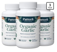 Pattern Wellness Organic Garlic Heart & Immune Support Odorless Tasteless 3 Pack