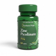 Puritan’s Pride Zinc Picolinate 25mg Immune Support – 100 Caplets – Exp 10/2027