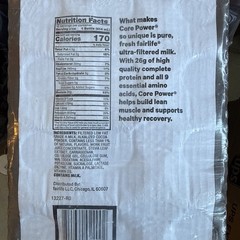 **EXPIRED** Fairlife Core Power Protein Shake, Chocolate 26g Bottle 14oz 6/10/26