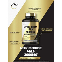 Nitric Oxide Supplement 3000mg 120 Caps Pre-Workout with L-Arginine L-Citrulline