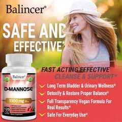 D-Mannose 1300 Mg With Cranberry Extract – Urinary Tract, Bladder Health