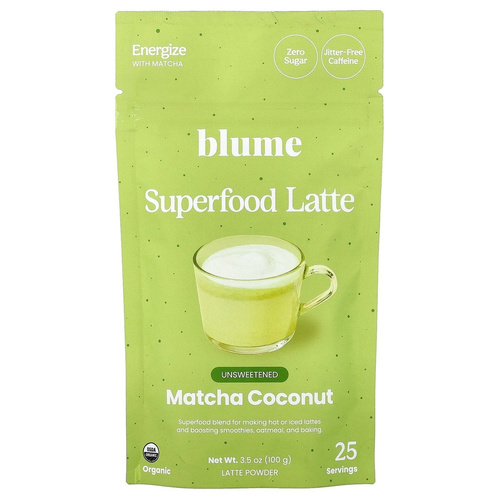 2 X Blume, Superfood Latte, Matcha Coconut, 3.5 oz (100 g)