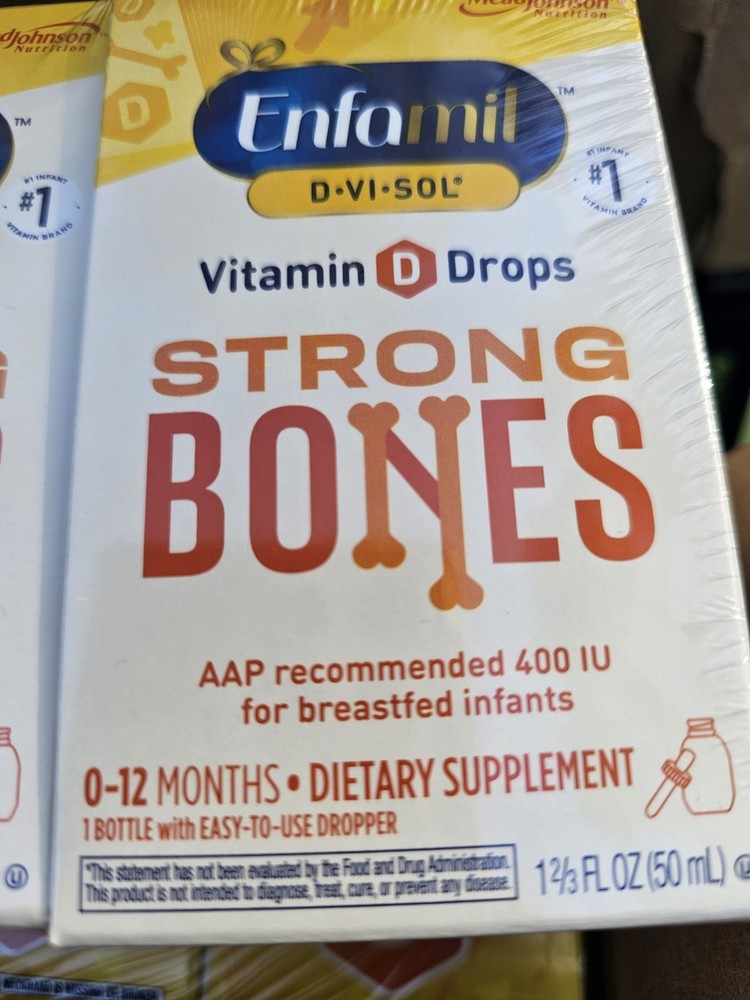 Enfamil Strong Bones D-Vi Sol Vitamin D Drops Immune Support Liquid 02/2027