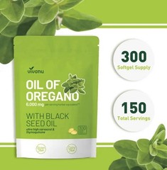 NEW Oil of Oregano Softgels with Black Seed Oil – 6000mg Oregano Oil