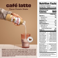 Energy-Boosting Café Latte Shake – 30g Protein, 24 Vitamins, 6 Pack, Gluten-Free