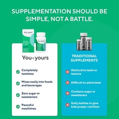 You+yours Tasteless B Complex Powder for Kids- B1 B3 B5 B6 Methylfolate and M…