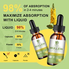Mullein Extract Supplement Super Concentrated for Lungs Detox and Cleanse 60ML