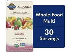 Garden of Life Organics Women Multivitamins – 30 Vegan Tabs..