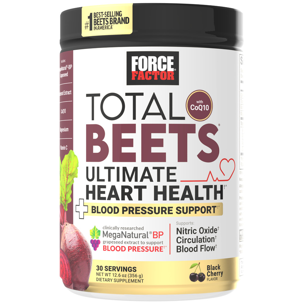 FORCE FACTOR Total Beets Ultimate Heart Health Blood Pressure Support with CoQ10