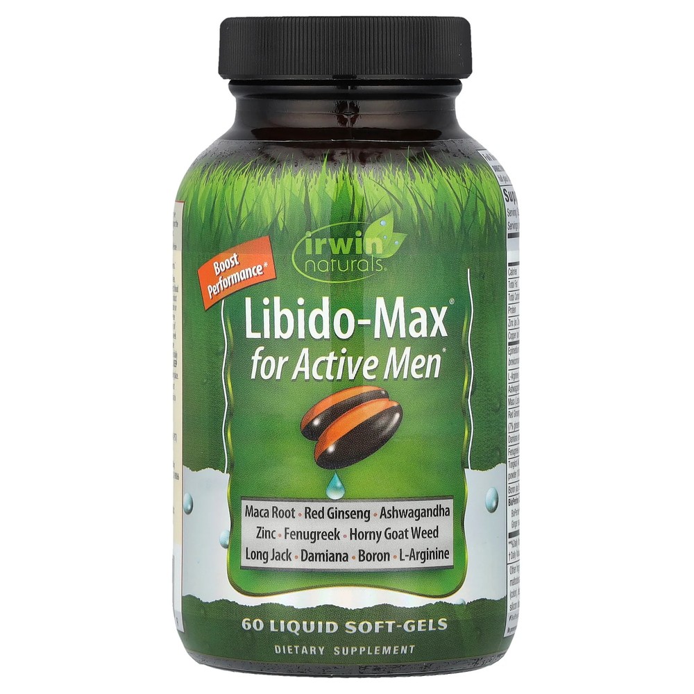 2 X Irwin Naturals, Libido-Max® for Active Men, 60 Liquid Soft-Gels