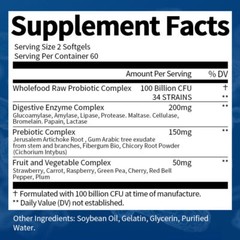 Digestive Enzymes Complex Prebiotics & Probiotics for Digestive Gut Health