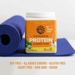Sunwarrior Organic Classic Plus Vanilla Protein Powder, Vanilla 13.2 oz