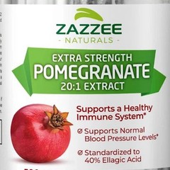 Strength Pomegranate Extra 20:1 Extract 40% Ellagic Acid500mg 120 Vegan Capsules