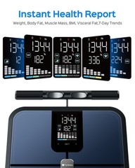 Smart Pod Scale: 8-Sensor Body Composition Analyzer with App Sync for 24 Users