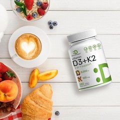 Vitamin D3 & Vitamin K2, Promotes Heart Bone Health -250 Softgel Easy to Swallow