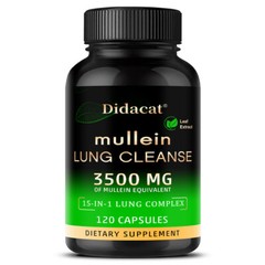 Mullein Leaf Extract 3500mg ,support Lung Cleanse Respiratory ,120 Capsules.