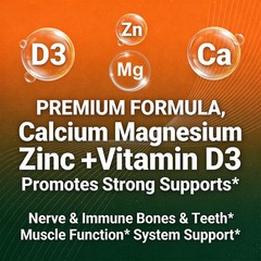 Strong Bones Supplement With Calcium Magnesium Zinc Vitamin D3 30/60/120Capsules
