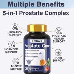 Prostate Support Supplement with Saw Palmetto Extract Pumpkin Seed Oil Lycopene